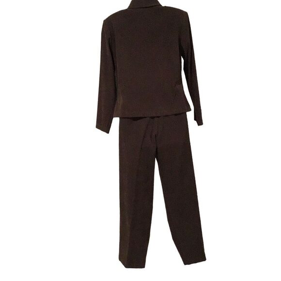 Jacket, Sag Harbor Petites Womens Jacket, size 6P, Brown, Unlined, Zip - Picture 4 of 7